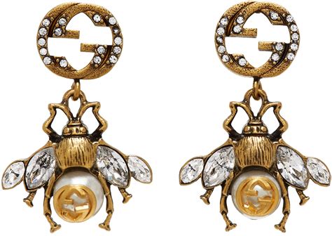 gucci fly earrings|Gucci hanging earrings.